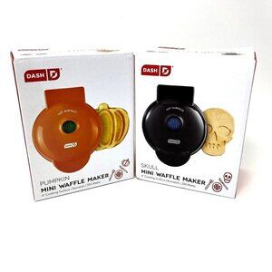 Dash Pumpkin or Skull Mini Waffle Maker Halloween Breakfast